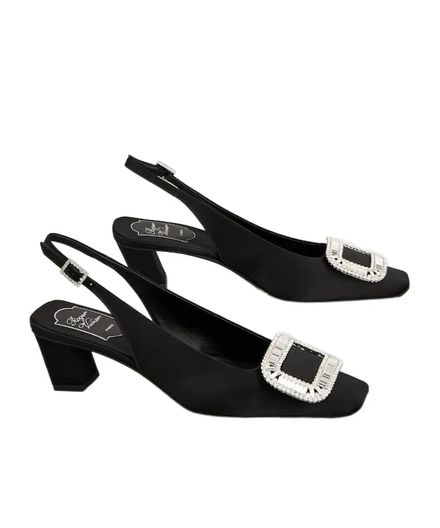 Belle Vivier Slingback Pumps In Satin