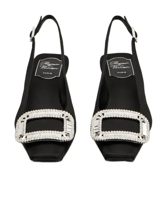Belle Vivier Slingback Pumps In Satin