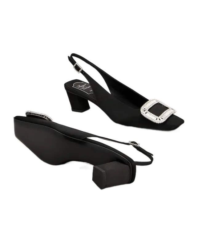 Belle Vivier Slingback Pumps In Satin