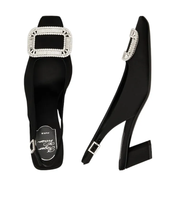 Belle Vivier Slingback Pumps In Satin
