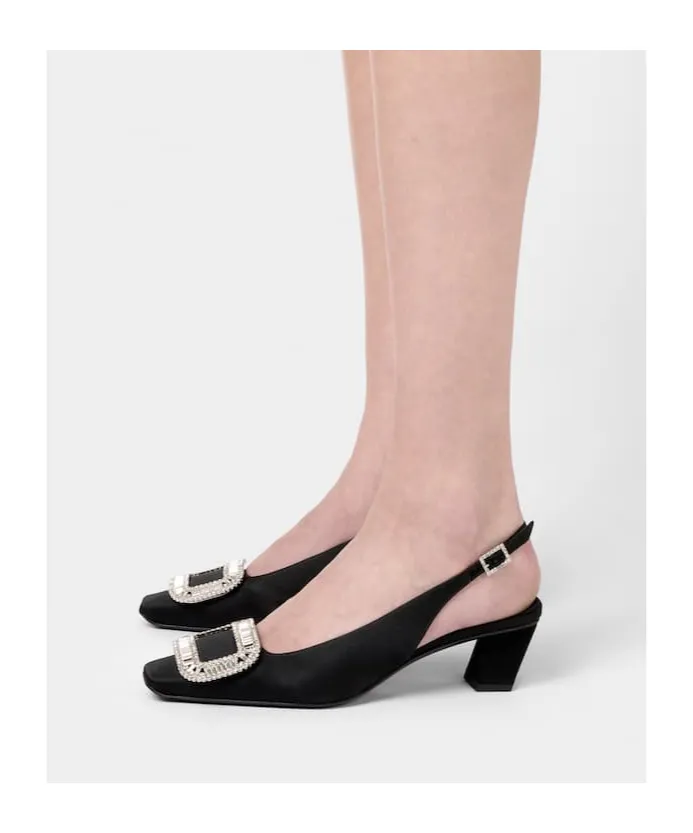 Belle Vivier Slingback Pumps In Satin