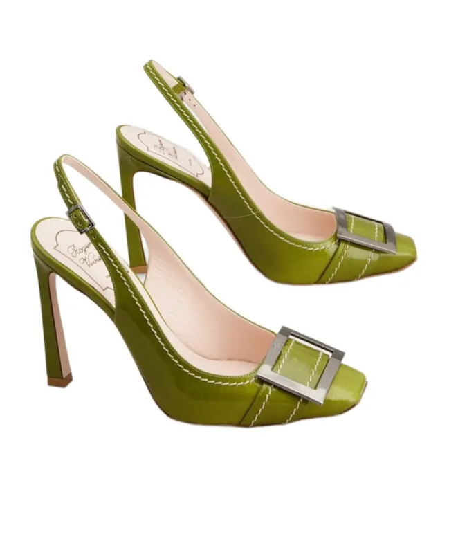 Trompette Slingback Pumps In Patent Leather