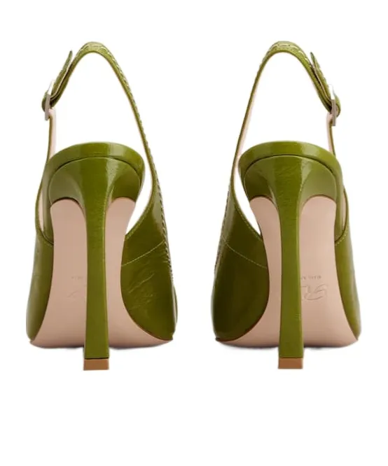Trompette Slingback Pumps In Patent Leather