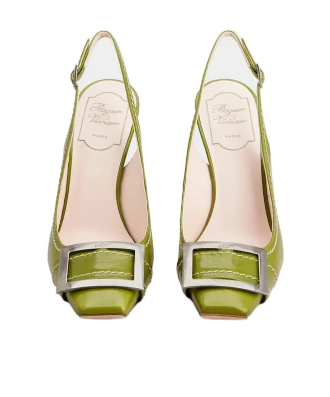 Trompette Slingback Pumps In Patent Leather