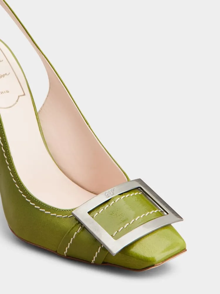 Trompette Slingback Pumps In Patent Leather