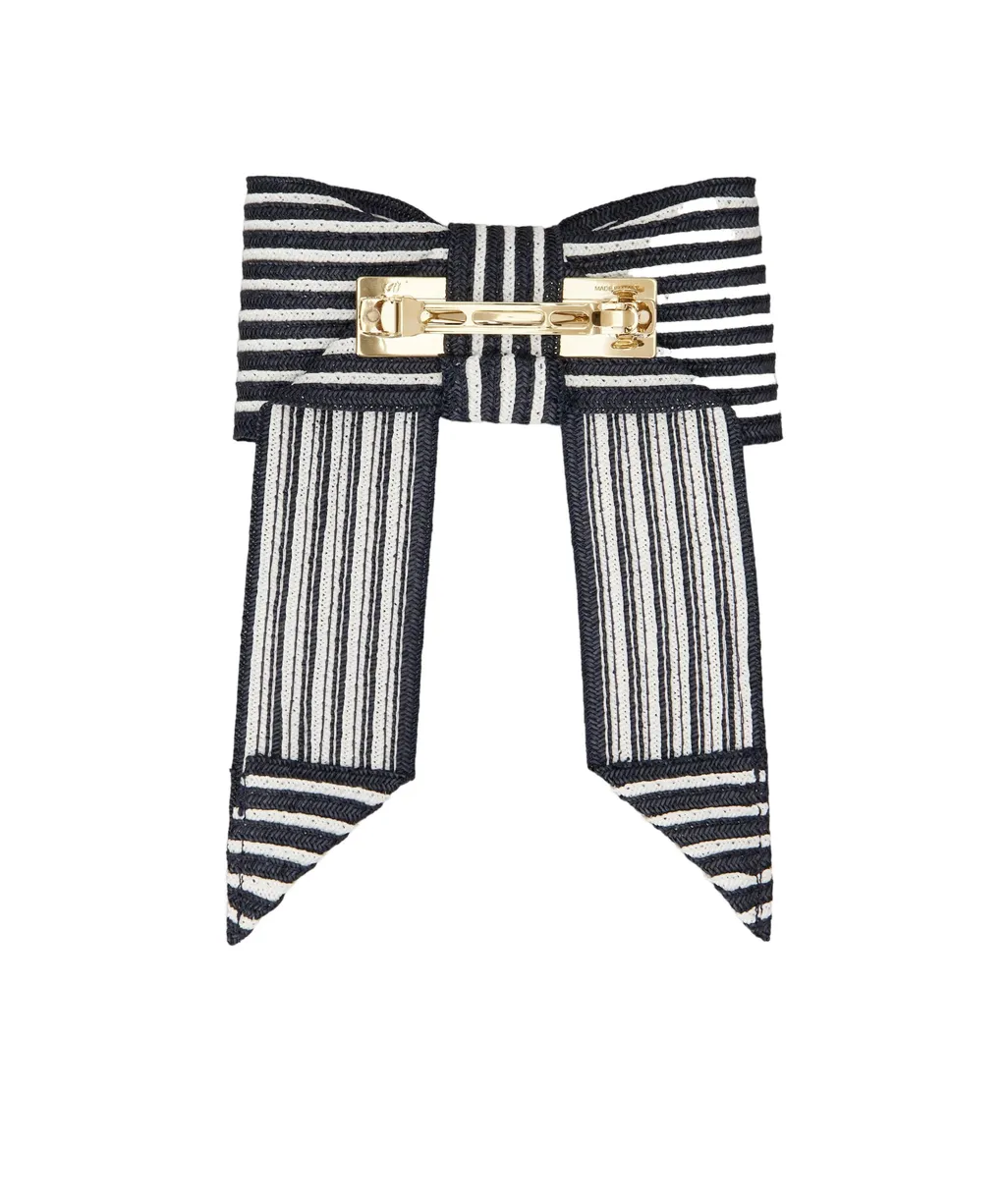 Broche Vivier Hair Clip In Raffia