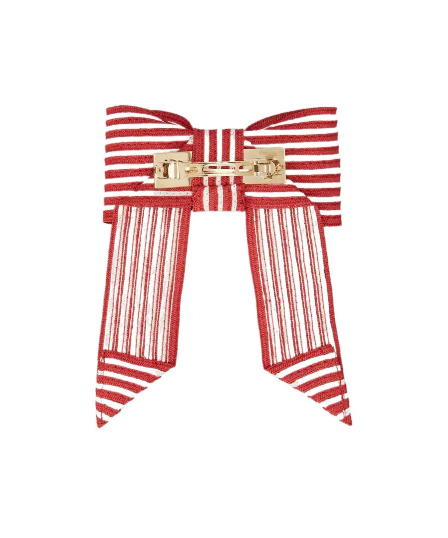 Broche Vivier Hair Clip In Raffia