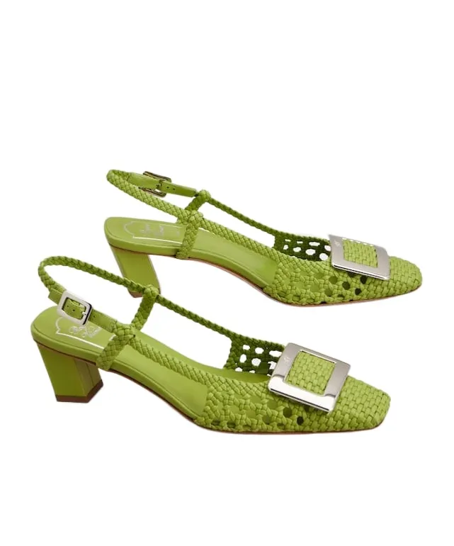 Belle Vivier Slingback Pumps In Leather