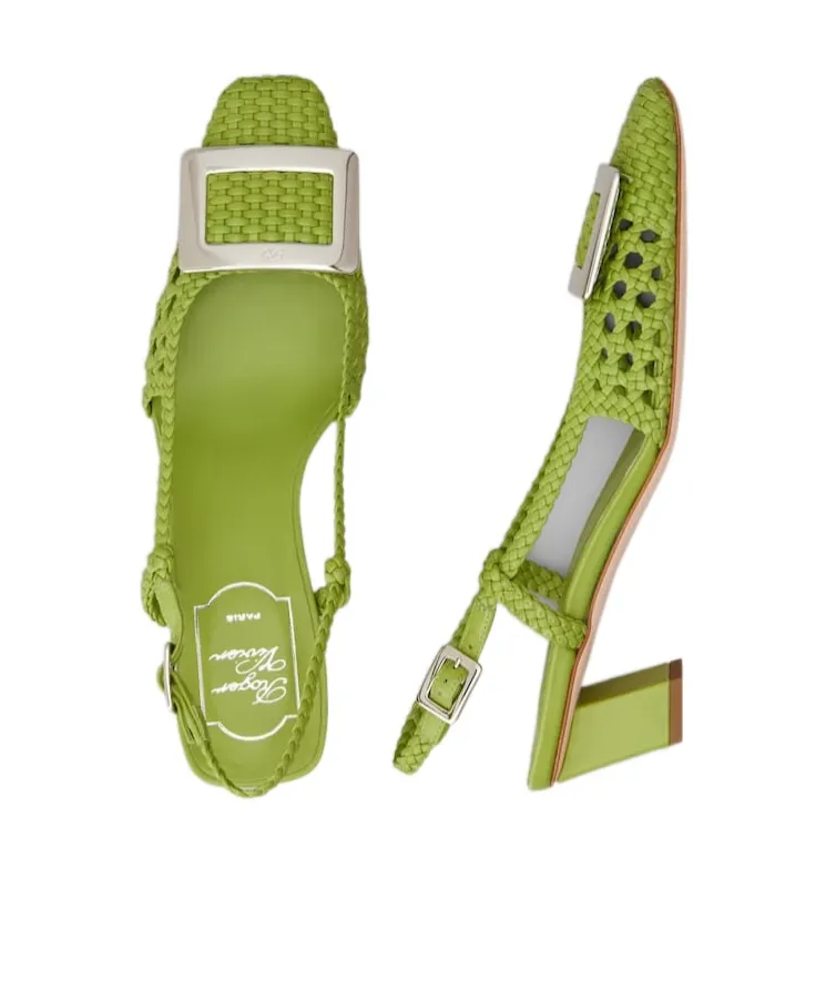 Belle Vivier Slingback Pumps In Leather