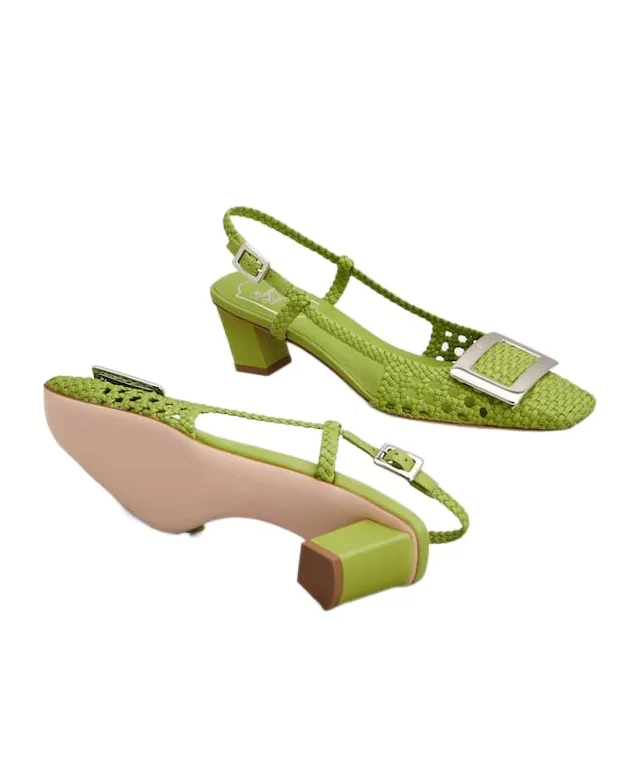 Belle Vivier Slingback Pumps In Leather