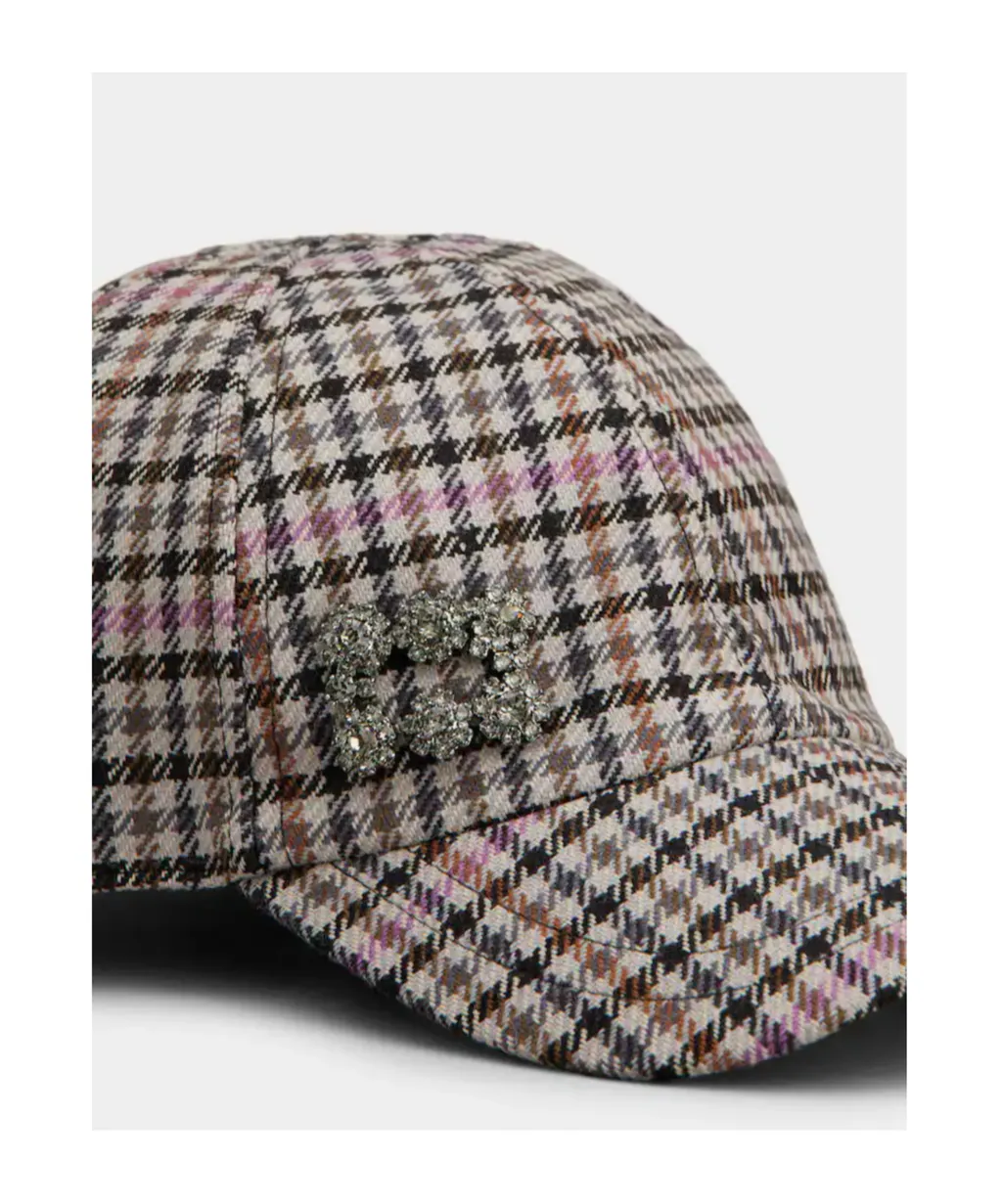 Efflorescence Baseball Cap In Checks Fabric
