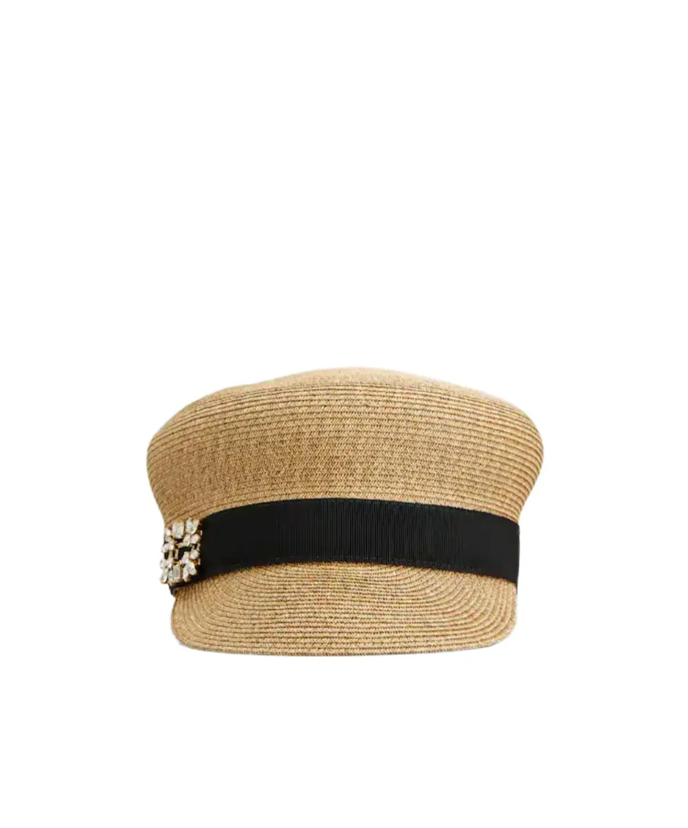 Broche Vivier Sailor Hat In Raffia