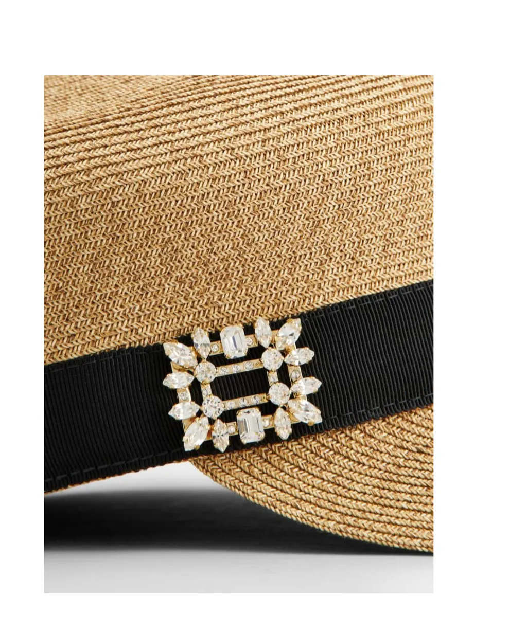 Broche Vivier Sailor Hat In Raffia