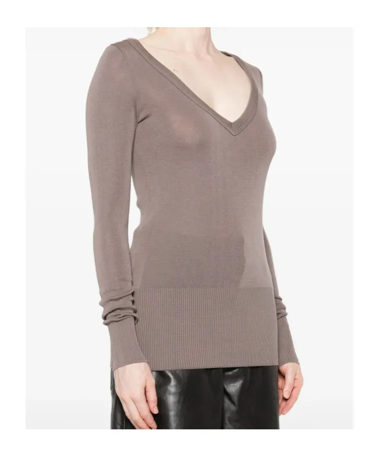 Long-Sleeve V-Neck Sweater