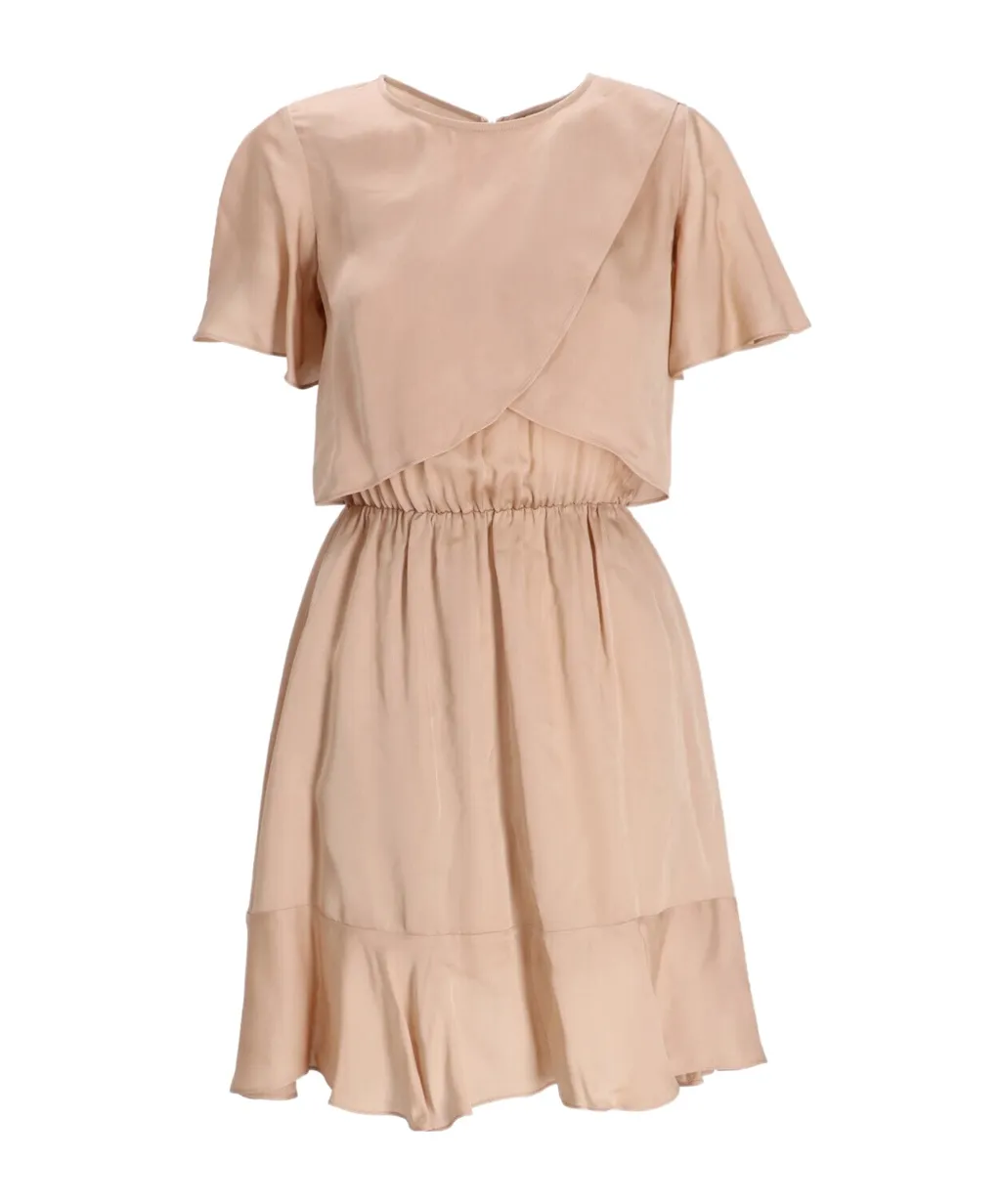 Ruffled-Overlay Dress