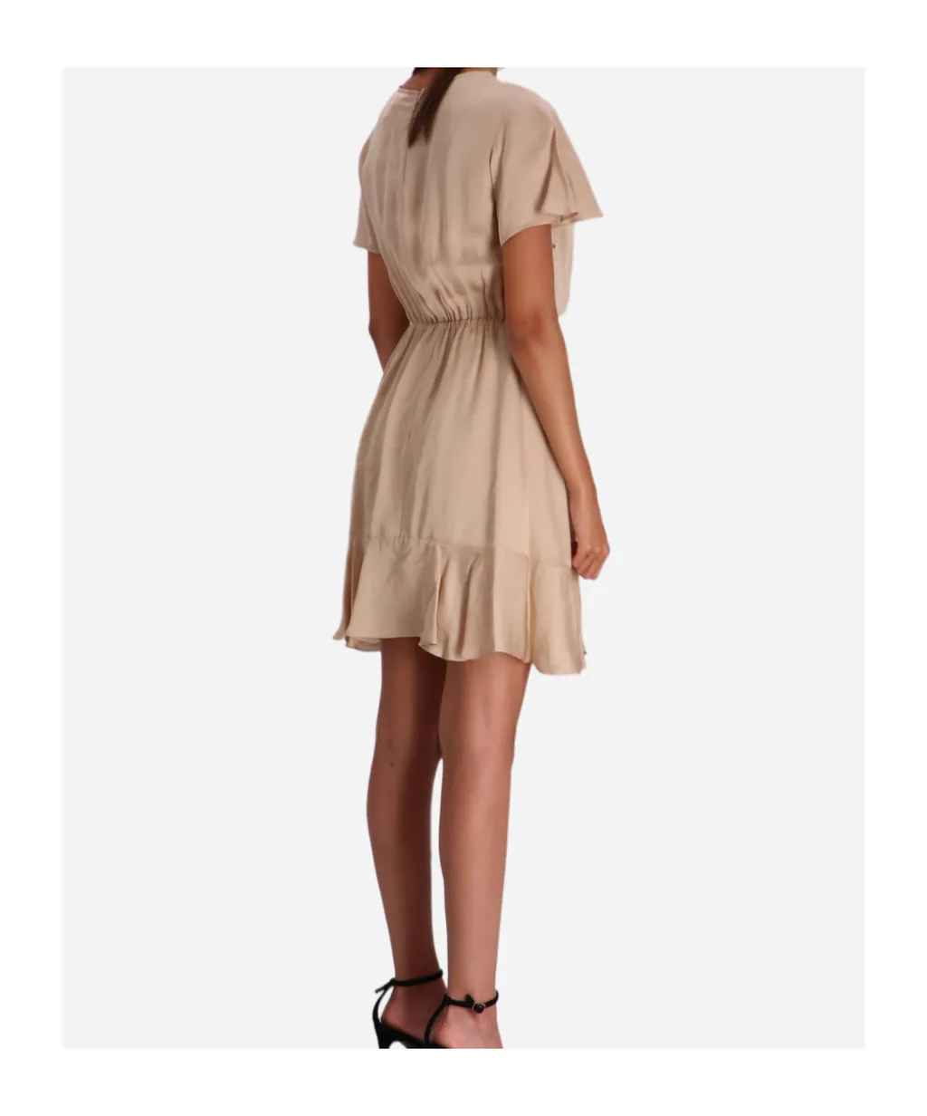Ruffled-Overlay Dress