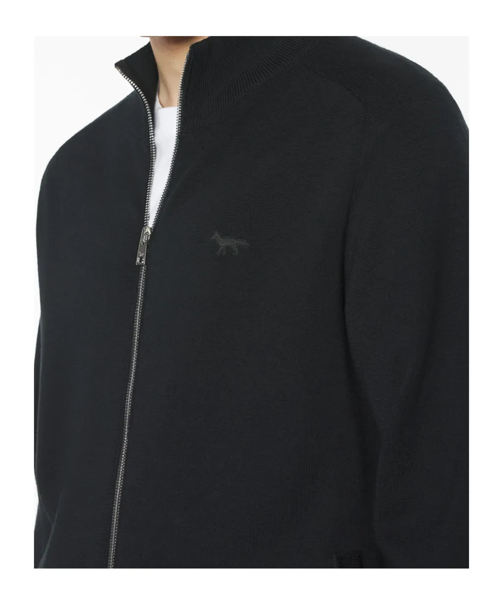 Maison Kitsuné Zip-Up Knitted Cardigan