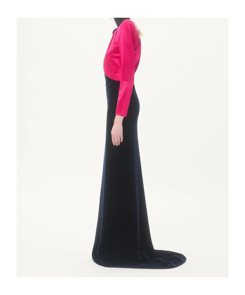 Long Dress In Sablé Velvet