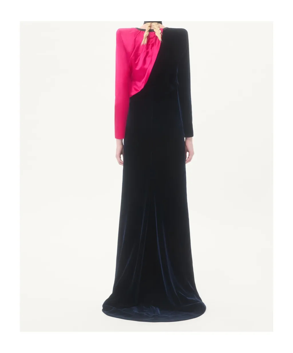 Long Dress In Sablé Velvet