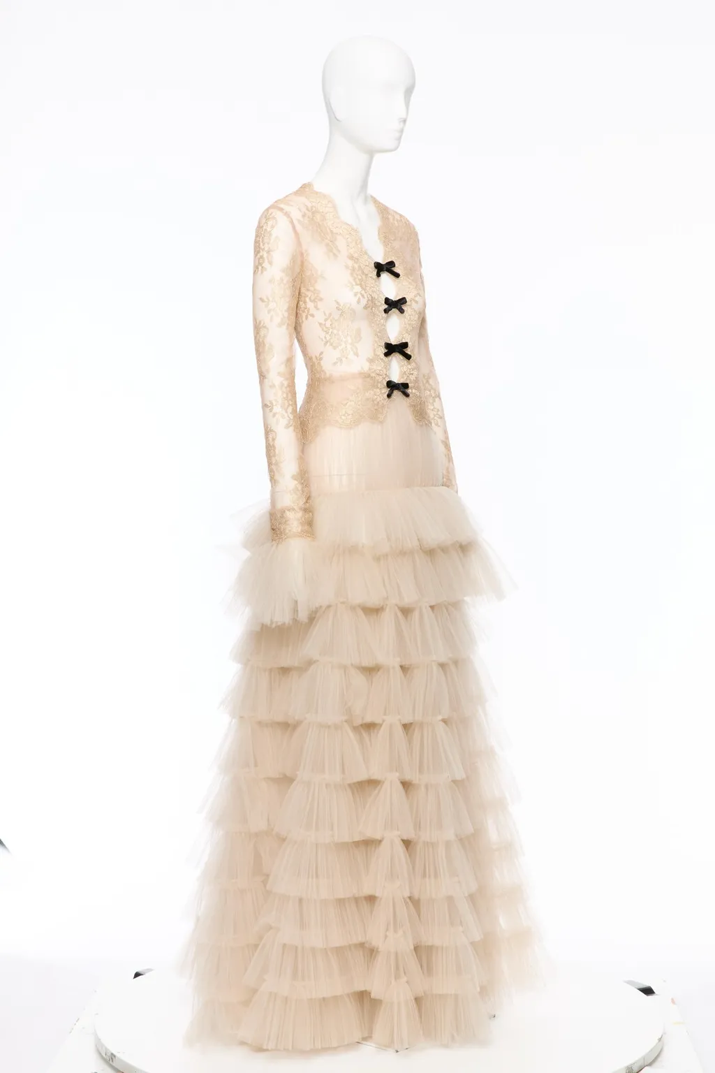Long-Sleeved Evening Gown