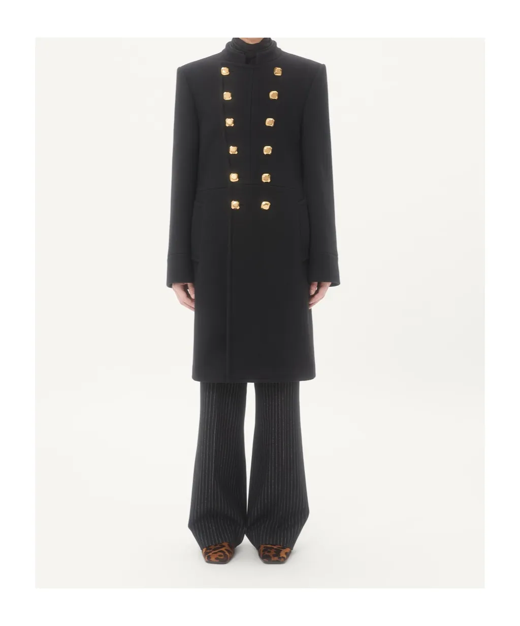 Valentino Double-Breasted Long-Sleeved Coat