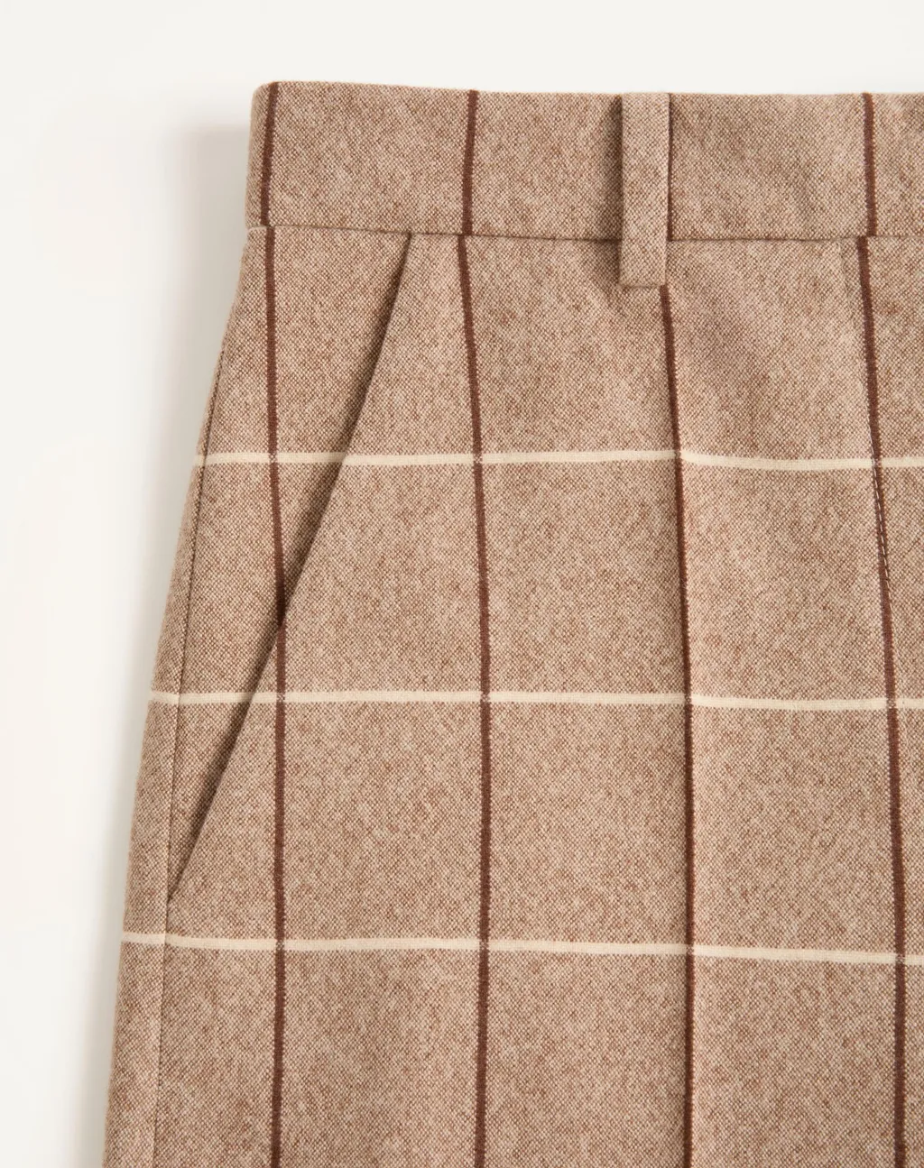 Valentino Windowpane-Checked Wide Leg Trousers