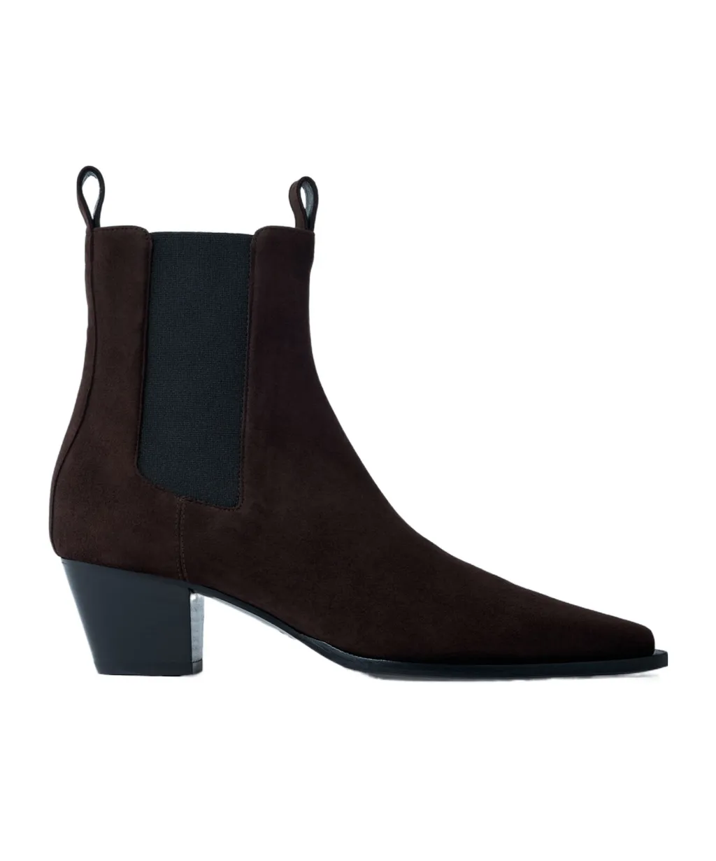 80Mm Suede Pointed-Toe Boots