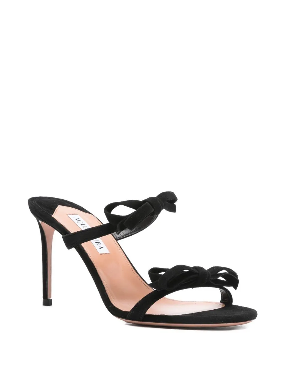 100Mm Soave Bow-Embellished Stiletto Sandals