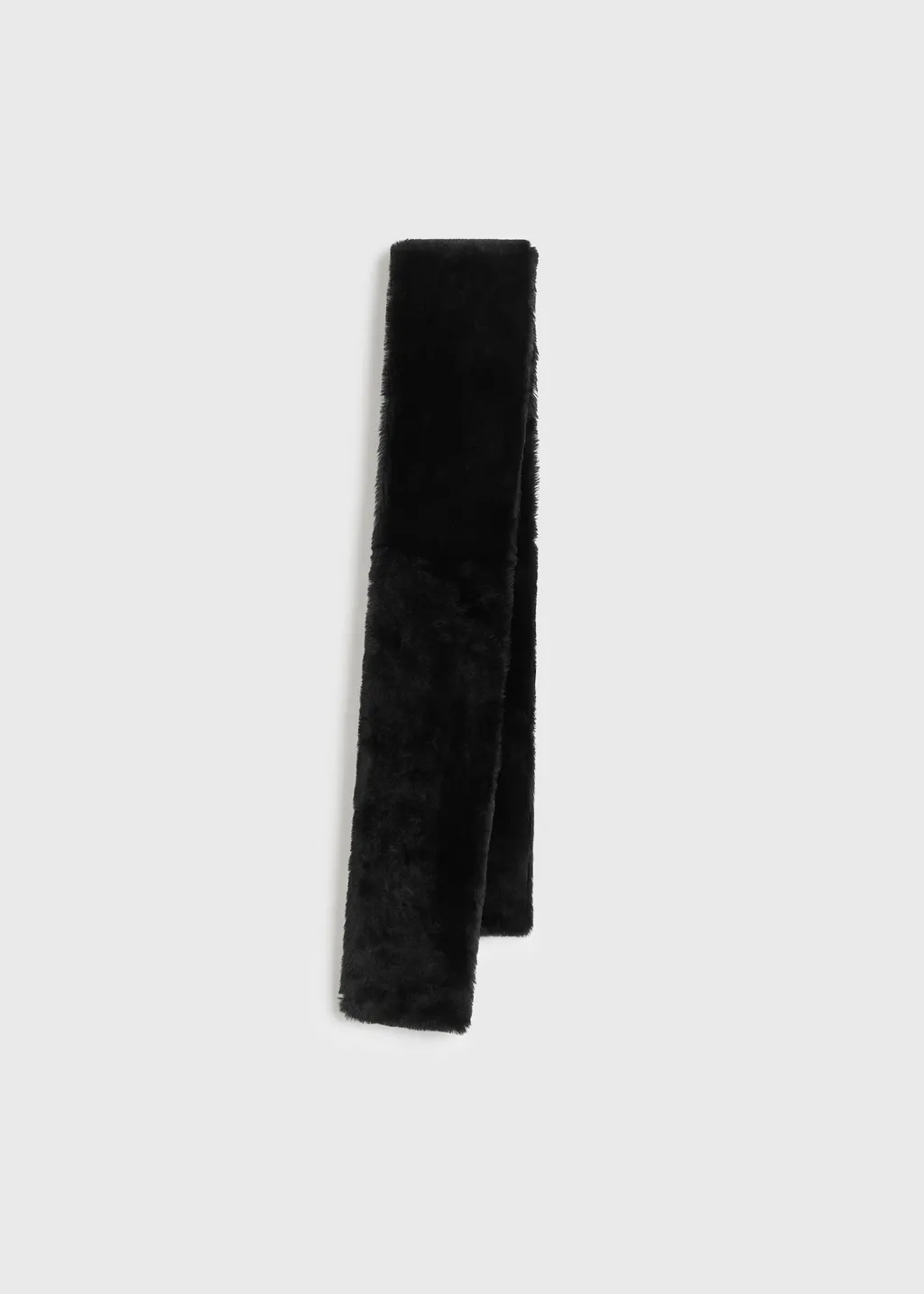Shearling Tuxedo Scarf Black