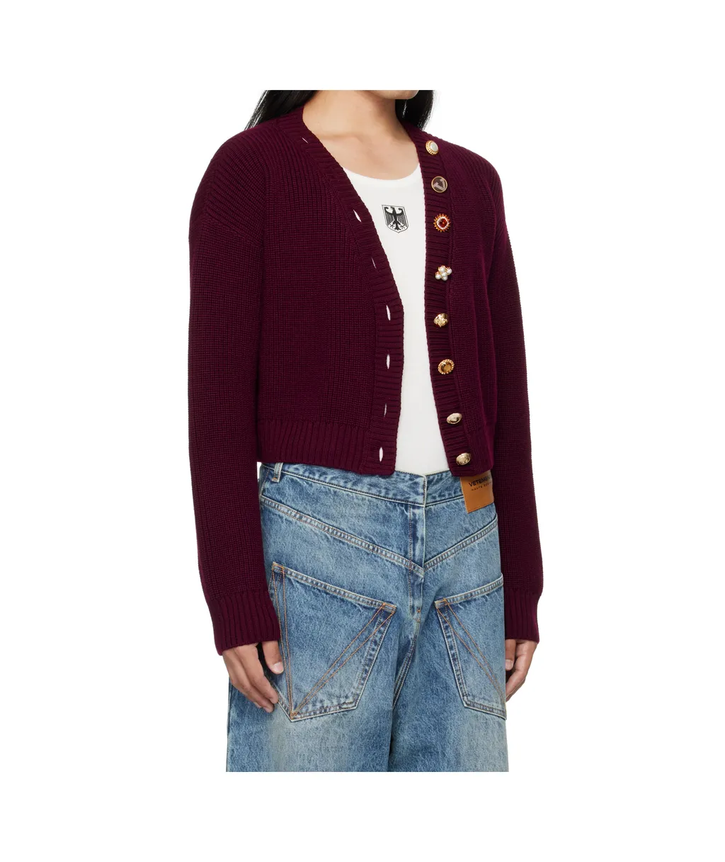 Fancy Button Mini Cardigan