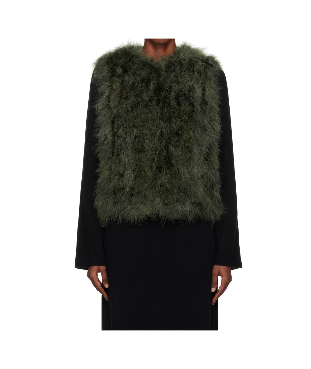 Short Feather Vest