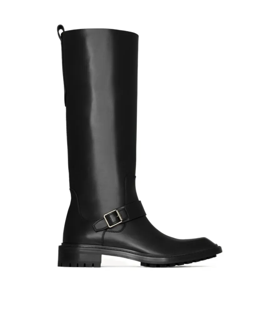 Saint Laurent Vadim Square Toe Buckled Boots