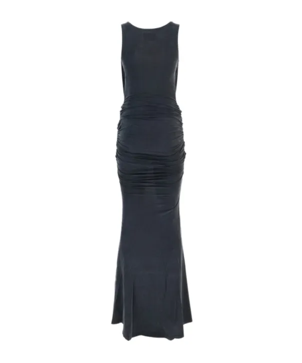 Vivienne Westwood Scoop Neck Ruched Maxi Dress