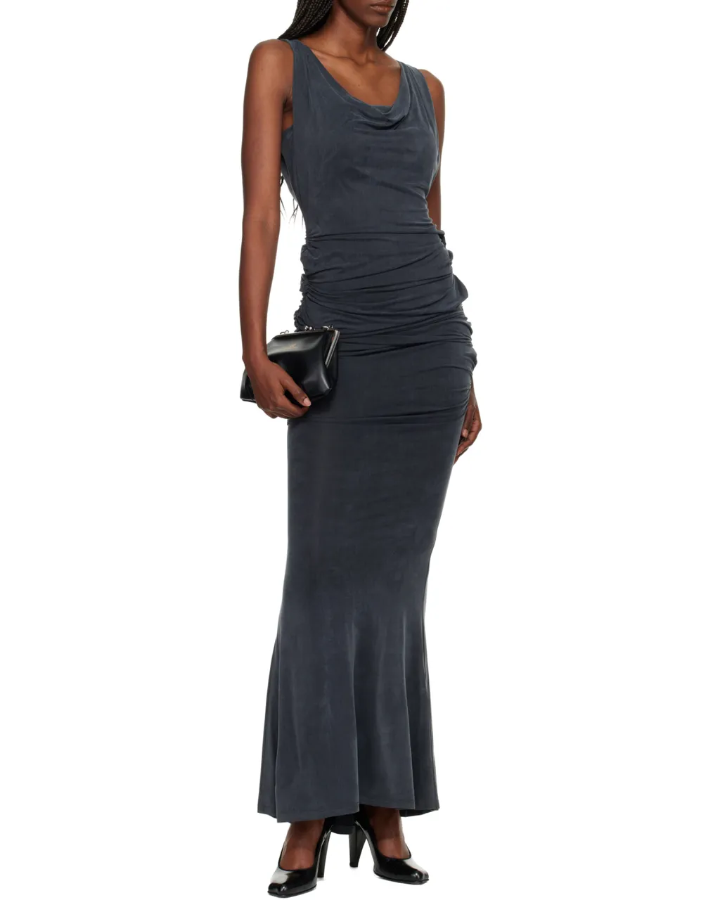 Vivienne Westwood Scoop Neck Ruched Maxi Dress