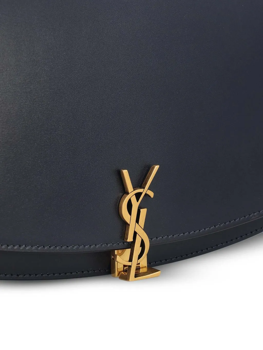 Saint Laurent Logo Plaque Foldover Top Shoulder Bag