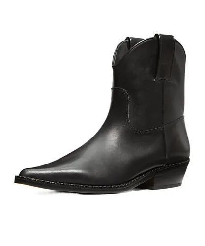 40Mm Pointed-Toe Leather Boots