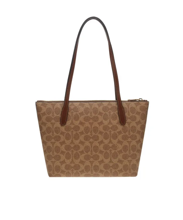 Fiona Signature Canvas Zip Tote