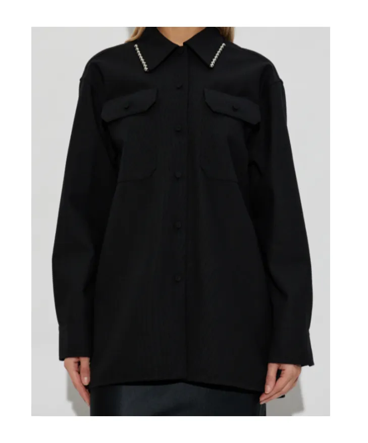 Jil Sander Studded Long-Sleeved Shirt