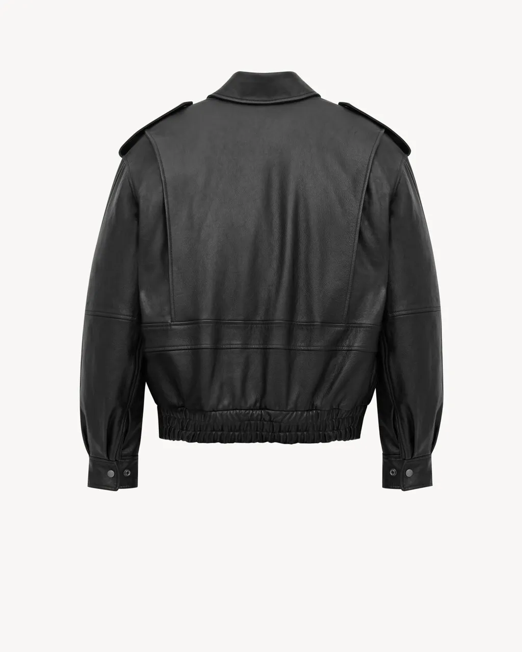 Oversized Jacket In Grained Leather