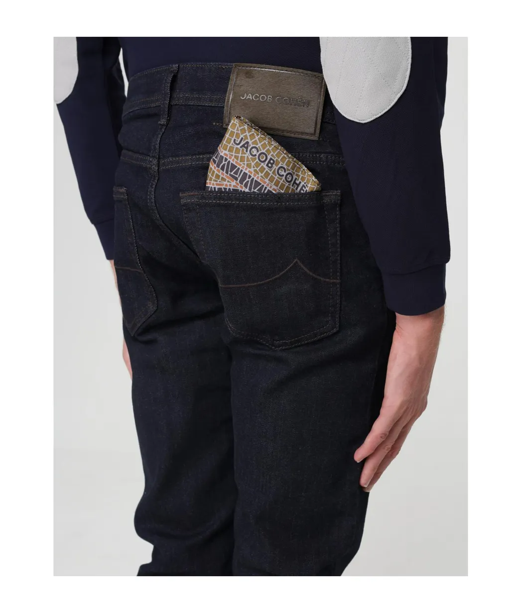 Jacob Cohen Logo Embroidered Slim Fit Jeans
