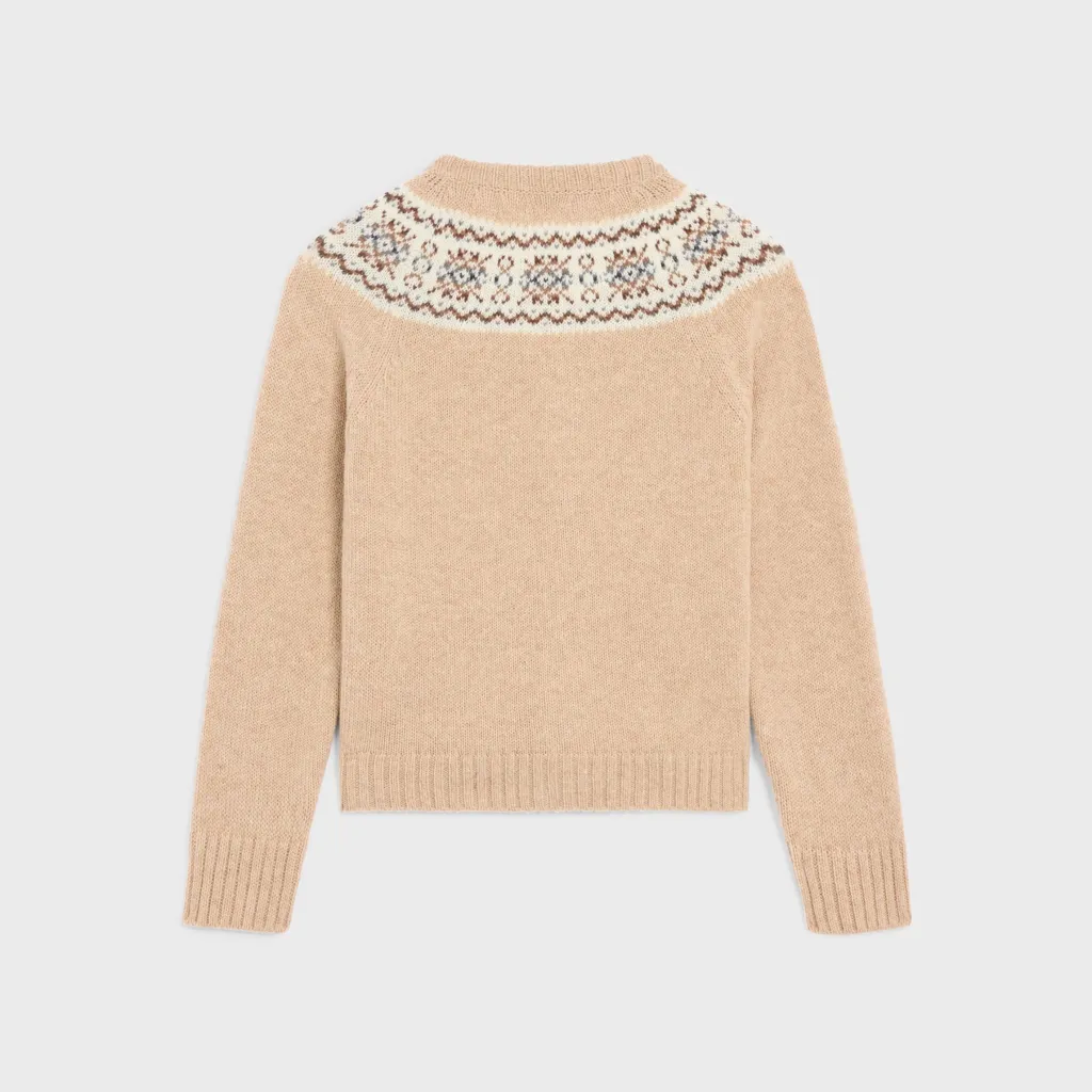 Cardigan In Triomphe Fair Isle Wool
