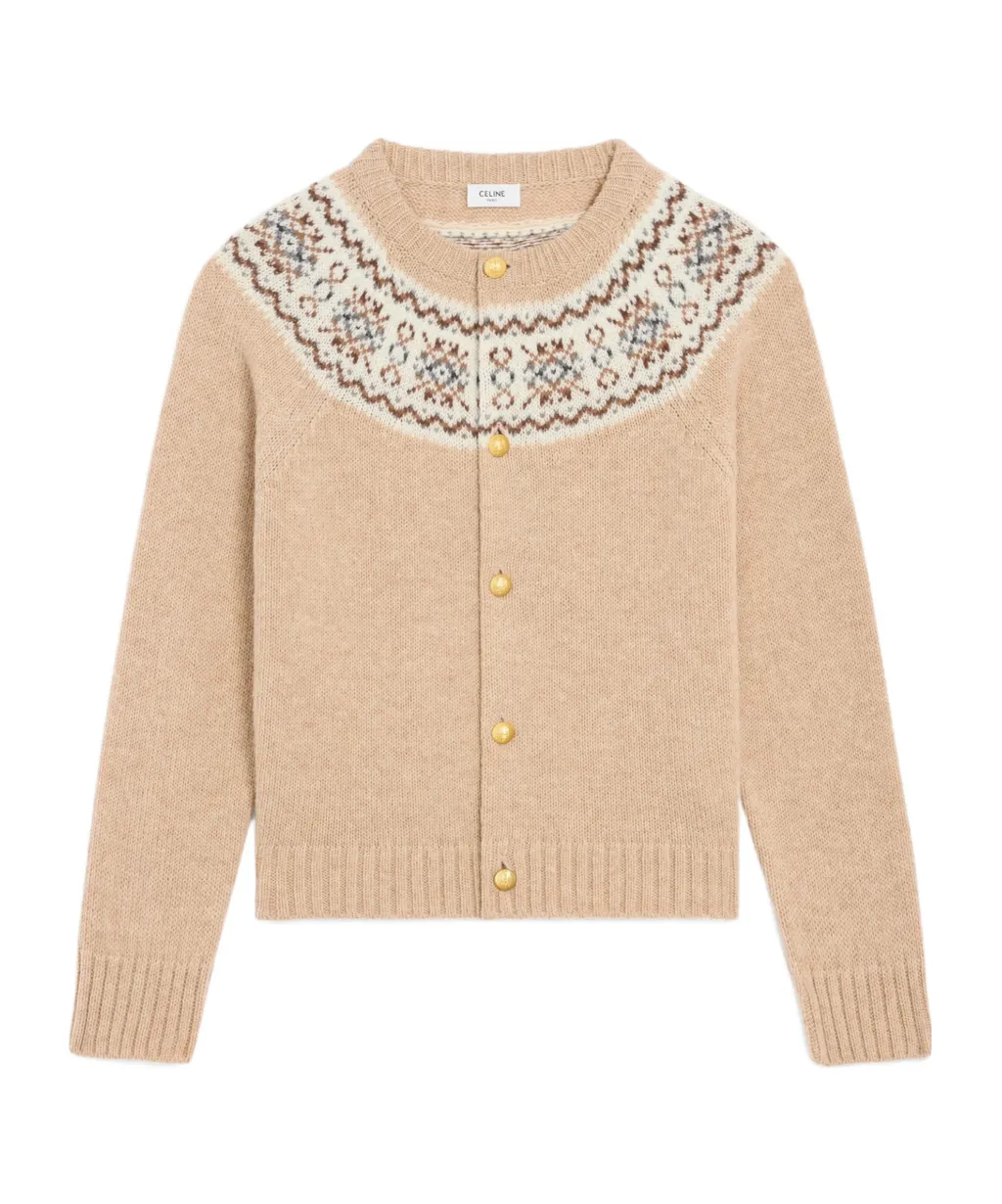 Cardigan In Triomphe Fair Isle Wool