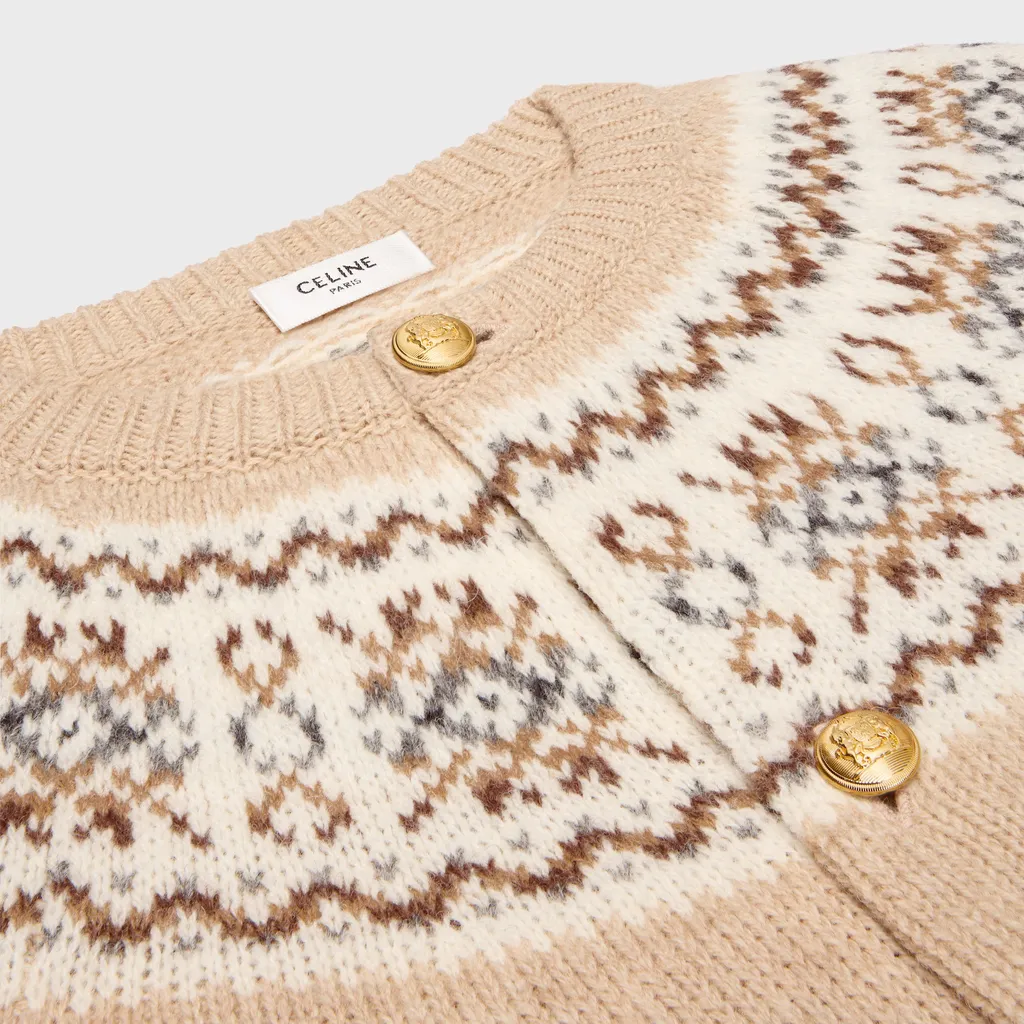 Cardigan In Triomphe Fair Isle Wool