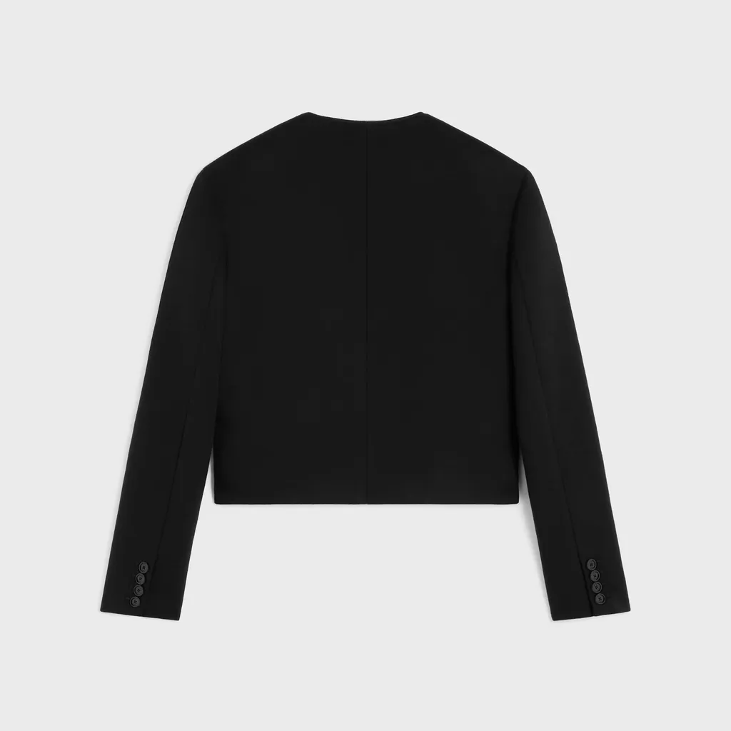 Cardigan Jacket In Wool Cloth
