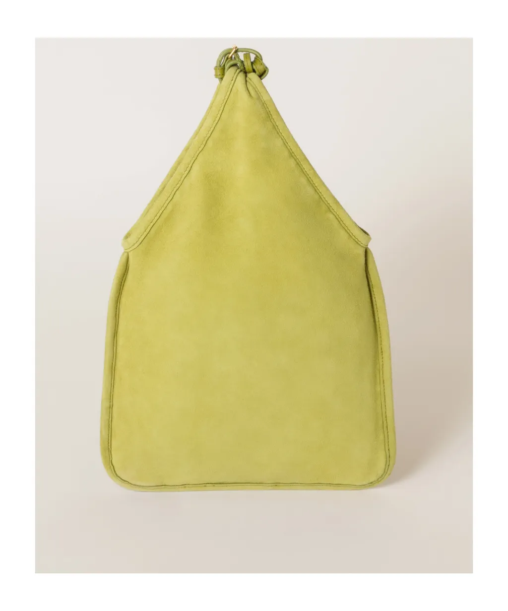 Suede Handbag With Tassels