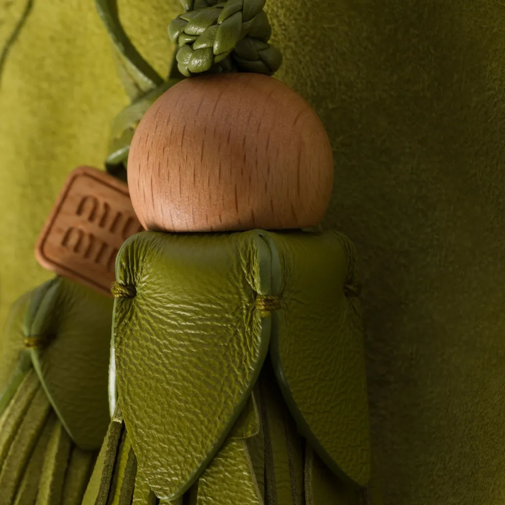 Suede Handbag With Tassels