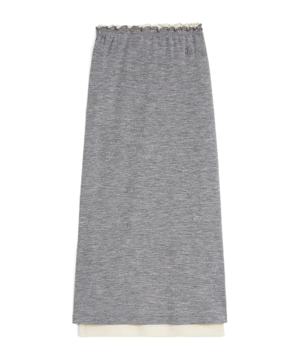 Lightweight Wool Layered Skirt