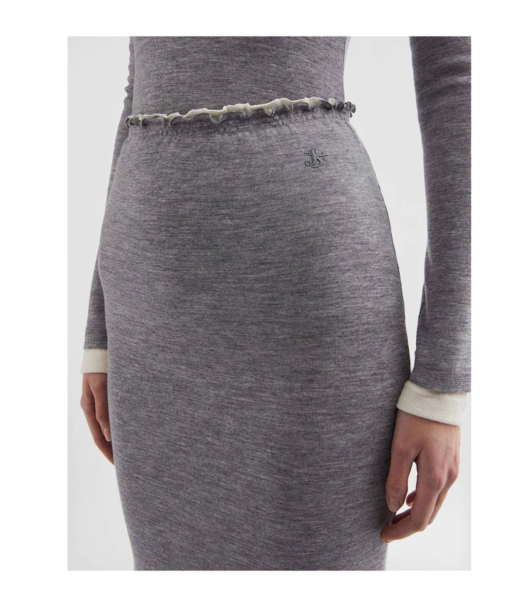 Lightweight Wool Layered Skirt