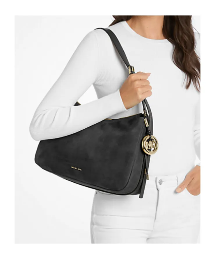 Michael Michael Kors Logo Charm Curved Shoulder Bag