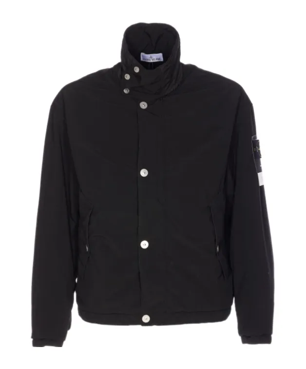 Stone Island Logo Patch Elasticated-Hem Jacket